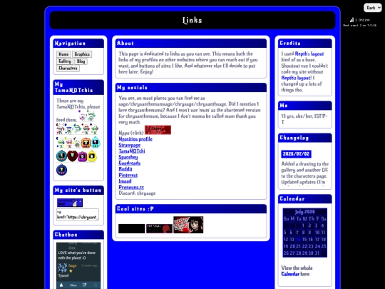 links screenshot