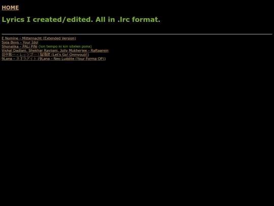 lyrics screenshot