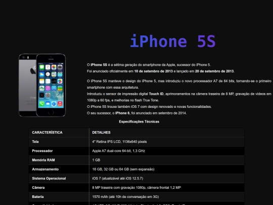 Sites_Iphones/iphone5s screenshot