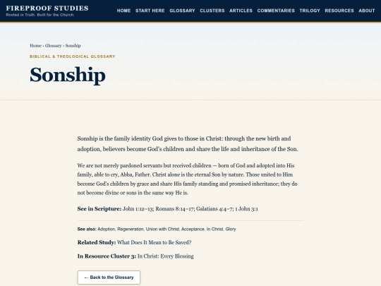 glossary/sonship screenshot
