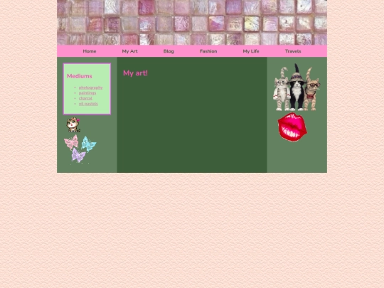 My navs/Blog screenshot