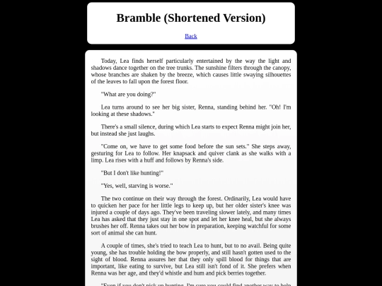 Writings/brambleshort screenshot