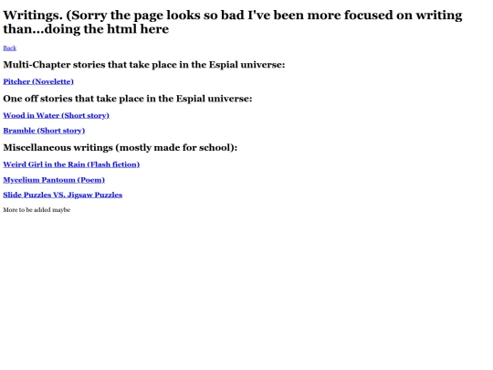 writing screenshot