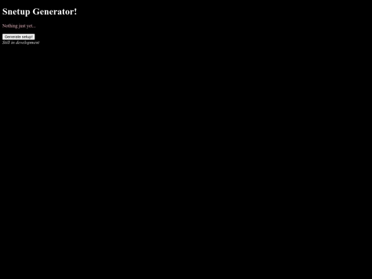 snetup screenshot
