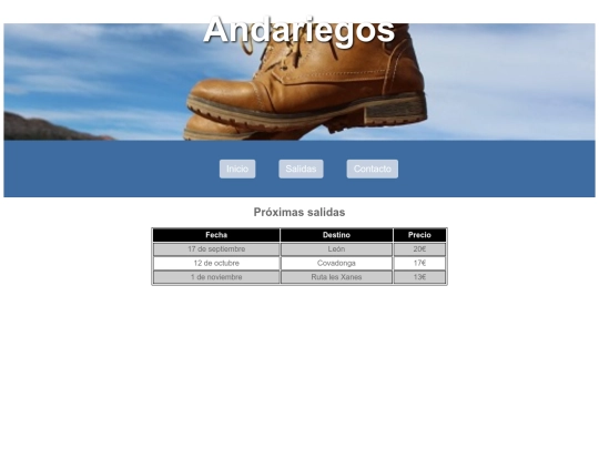 salidas screenshot