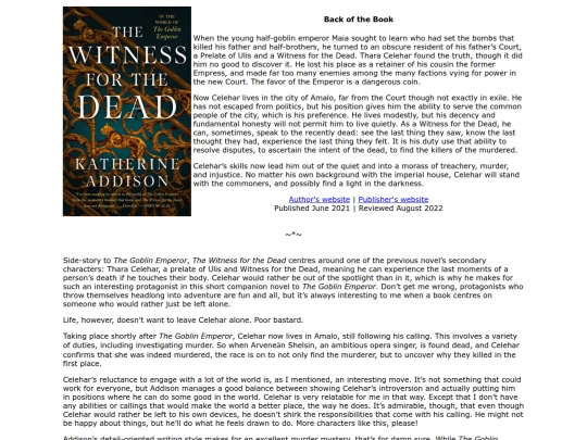 a/thewitnessforthedead-katherineaddison screenshot