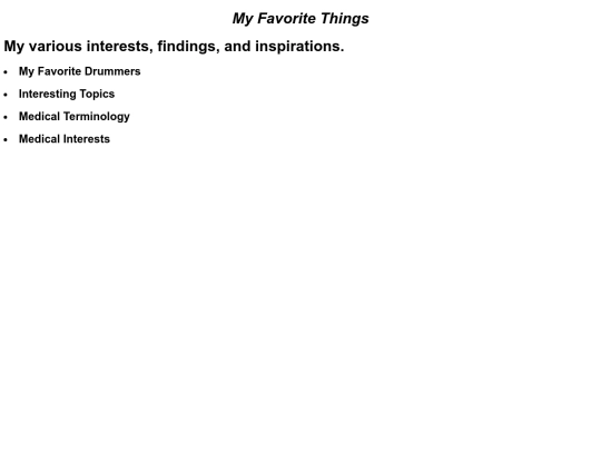 myfavoritethings screenshot