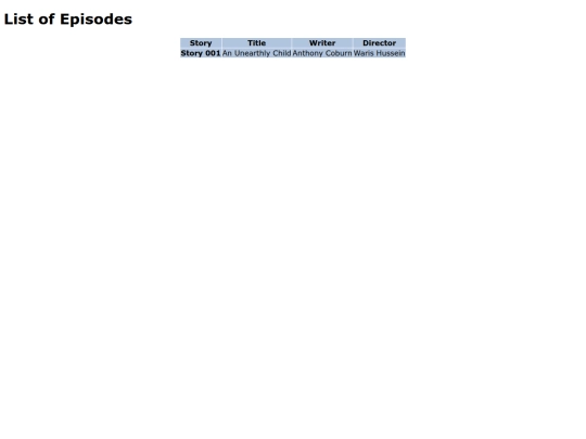 pages/episodelist screenshot