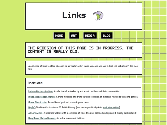links screenshot