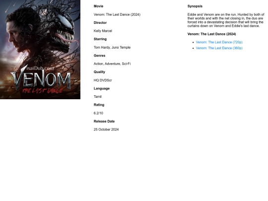 Tamil Moviesda/venom screenshot
