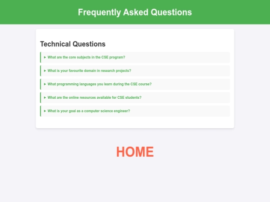 my project/FAQ screenshot