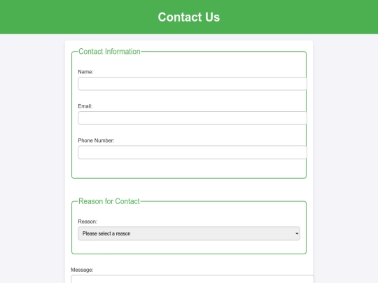 my project/contact screenshot