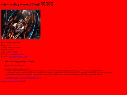 solo leveling season 2 Tamil/aaa screenshot