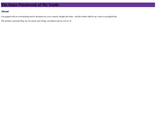 The web site of theinnerpatchworkofmyyouth screenshot