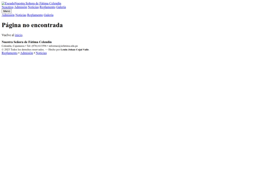 Fatima 2025/404 screenshot