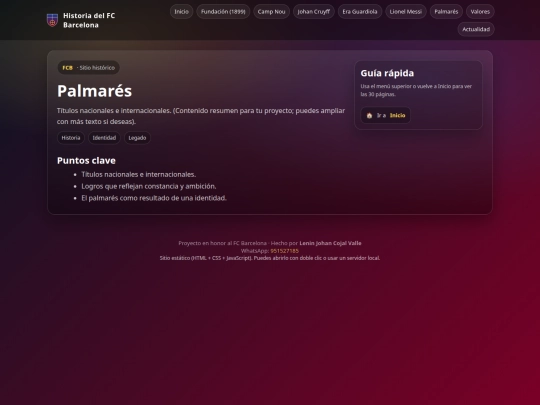 barcelona/historia-fc-barcelona-html-css-js/pages/palmares screenshot