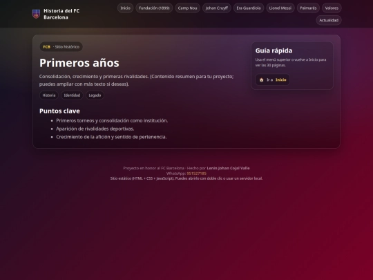 barcelona/historia-fc-barcelona-html-css-js/pages/primeros-anos screenshot