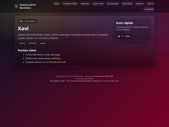 barcelona/historia-fc-barcelona-html-css-js/pages/xavi screenshot