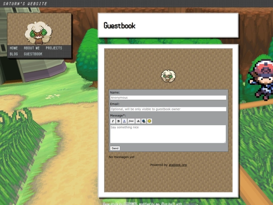 guestbook screenshot