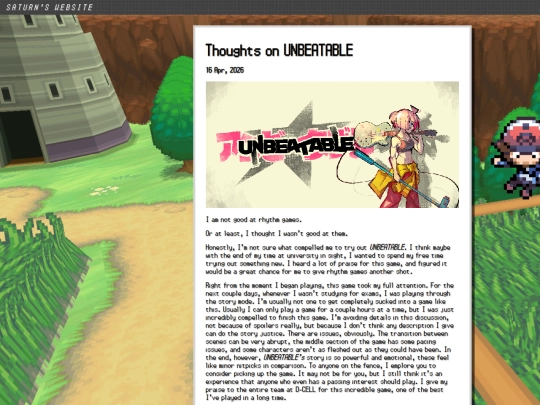 posts/2026-04-16-Thoughts-on-UNBEATABLE screenshot