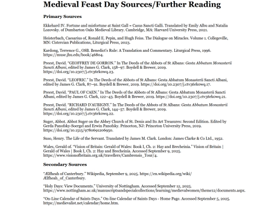 YouTube_Video_Sources/medievalfeastdaysources screenshot