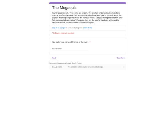 megaquiz screenshot