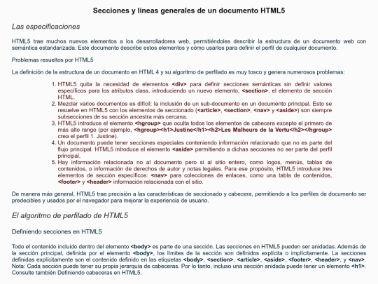 secciones screenshot
