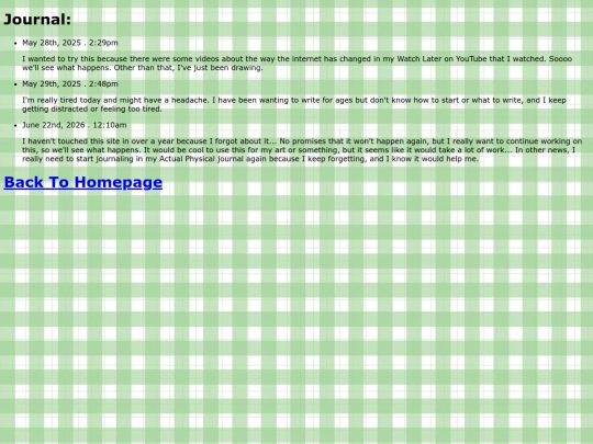 Journal screenshot