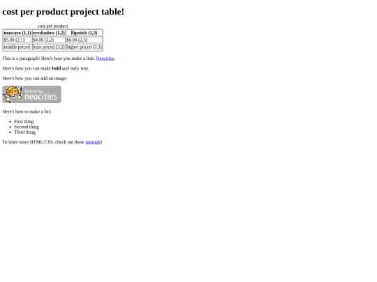 costper-product screenshot