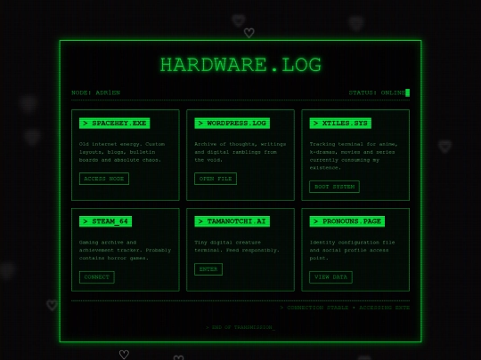 hardware screenshot