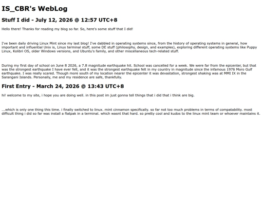 myblog screenshot