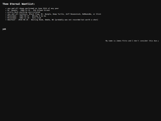 bootlist/wantlist screenshot
