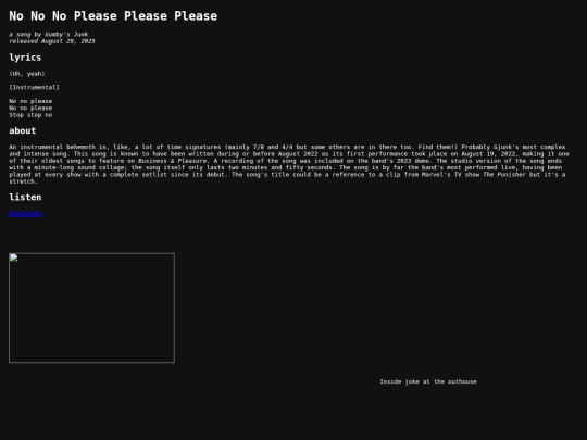 gumby/songs/nononopleasepleaseplease screenshot