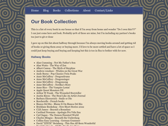 lists/colbooks screenshot