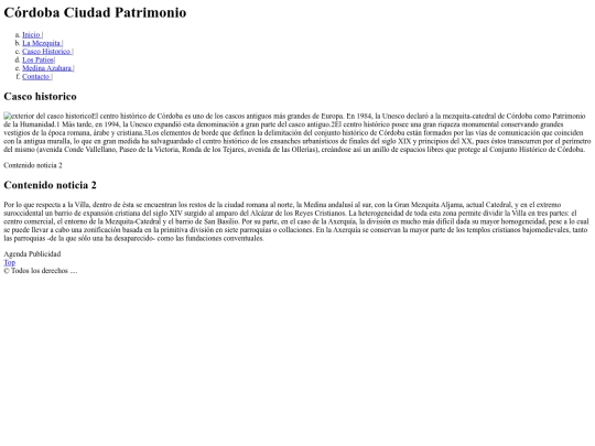 Web Cordoba Patrimonio/casco historico screenshot