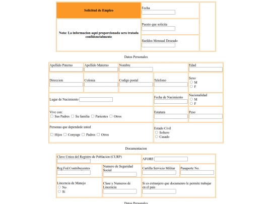 HTML/Solicitud de empleo screenshot