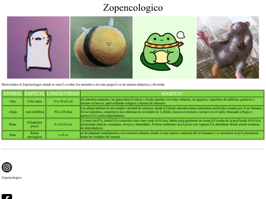 HTML/zologico screenshot