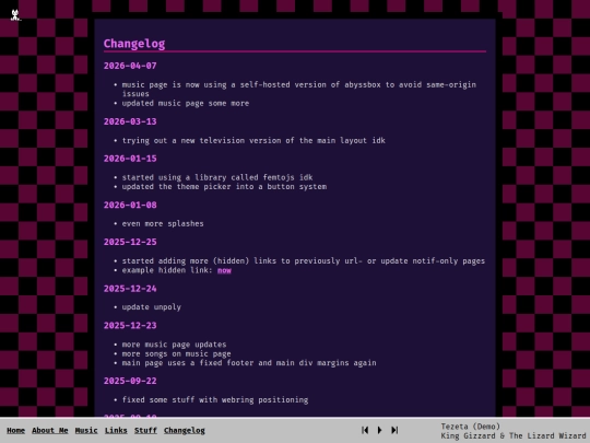 pages/changelog screenshot