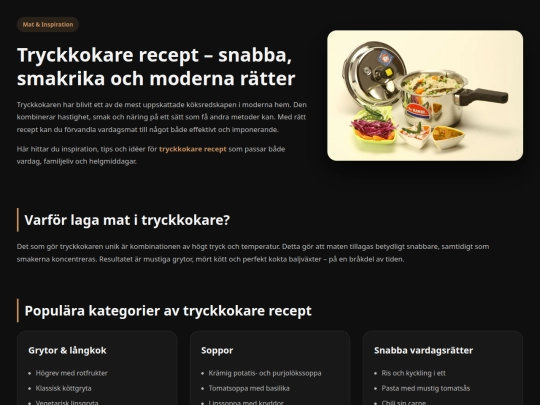 tryckkokare.se screenshot