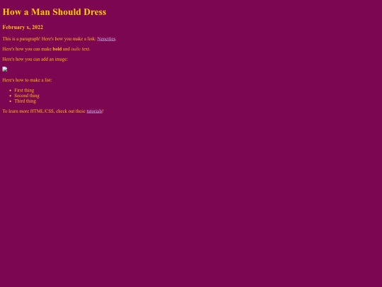 howamanshoulddress screenshot