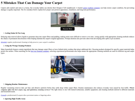 5MistakesThatCanDamageYourCarpet screenshot