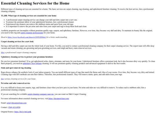 EssentialCleaningServicesfortheHome screenshot