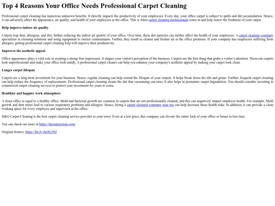 Top4ReasonsYourOfficeNeedsProfessionalCarpetCleaning screenshot
