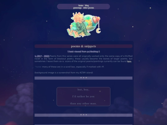 poetry screenshot