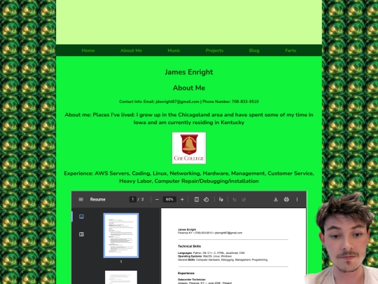 resume screenshot