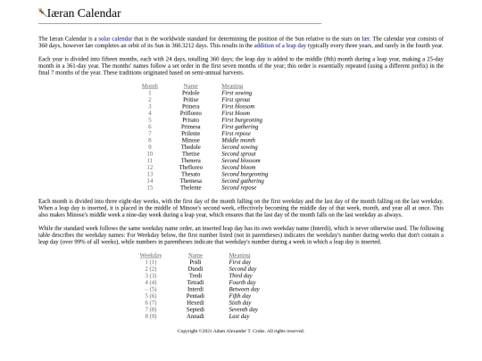 Calendar screenshot