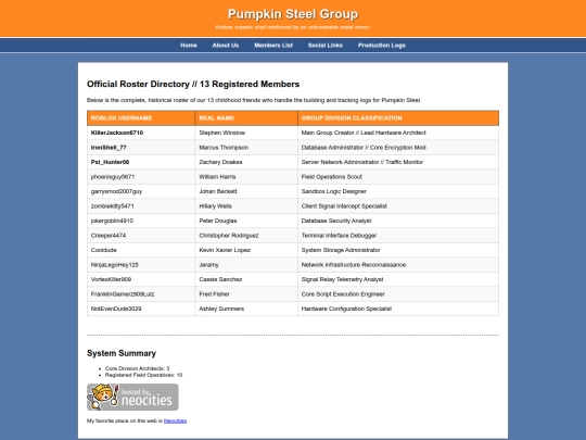 members screenshot
