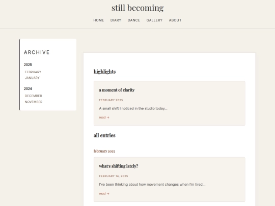 diary screenshot