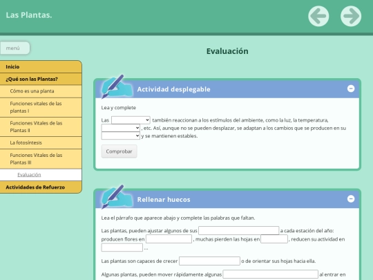 PRESENTACIÓNDELASPLANTAS/FINALFINAL/evaluacin1 screenshot
