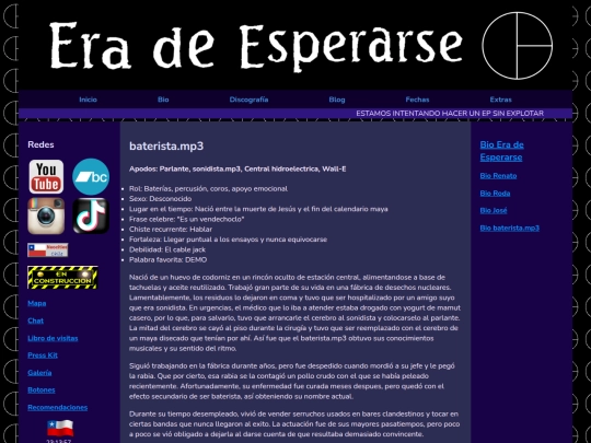 integrantes/biobaterista screenshot